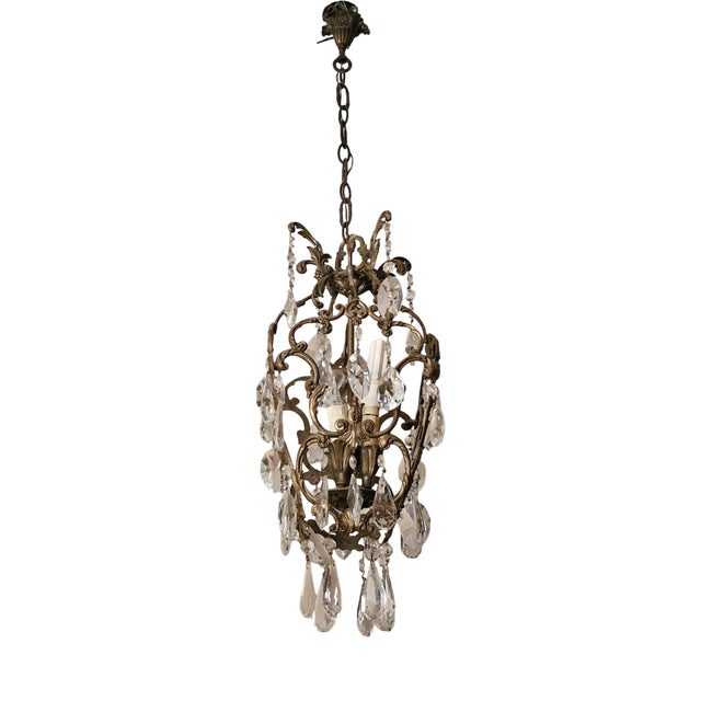 Vintage Pendant Lamp, 1940s For Sale