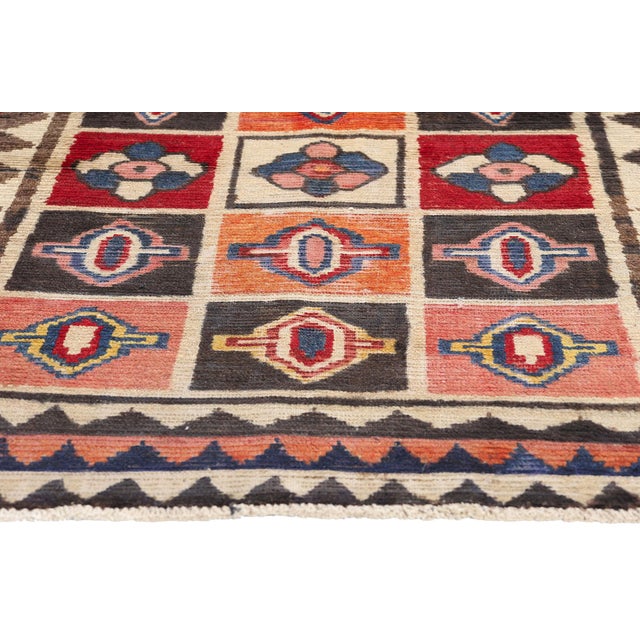 Vintage Persian Lori Checkerboard Rug - 04'00 X 05'07 For Sale - Image 4 of 9