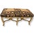 Vintage French Gilded Wood Luis XV style Bench with a decorative central crossba and great natural African Hand made...