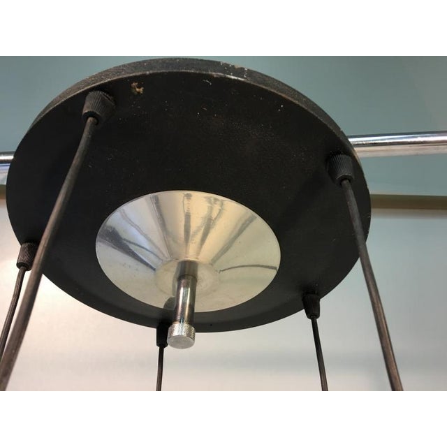 Late 20th Century Fontana Arte Style Italian 1970s Five Light Pendant Chandelier For Sale - Image 5 of 7