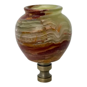 Onyx Marble Vessel Lamp Finial