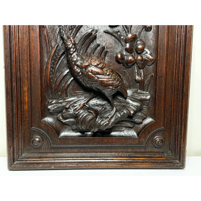 Mid-19th Century English Carved Oak Grouse Sporting Gothic Revival Wall Panel For Sale - Image 10 of 10