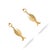 Early 21st Century Golden Fortune Fish Dangle Earrings, A Pair For Sale - Image 5 of 7