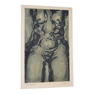 Jacques Charoux "Torso" Etching with Aquatint Circa 1963 For Sale