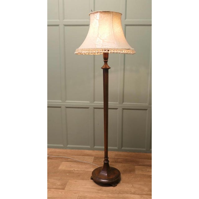 Tall Art Deco Floor Lamp, Standard Lamp The lamp has a very beautiful central column with 6 faceted sides it stands on a...