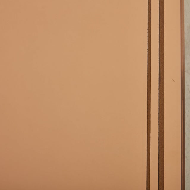 Rose Gold Back Painted Mirror No. 05, France 1920s For Sale - Image 9 of 11