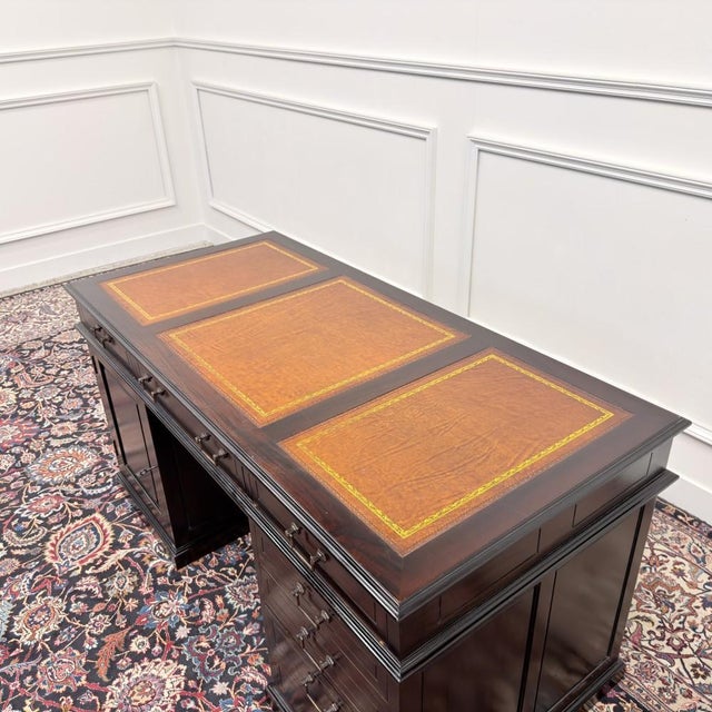 English Desk with Leather For Sale - Image 17 of 18