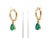 Metal 0.60 cts Natural emerald earrings in 18k gold For Sale - Image 7 of 18