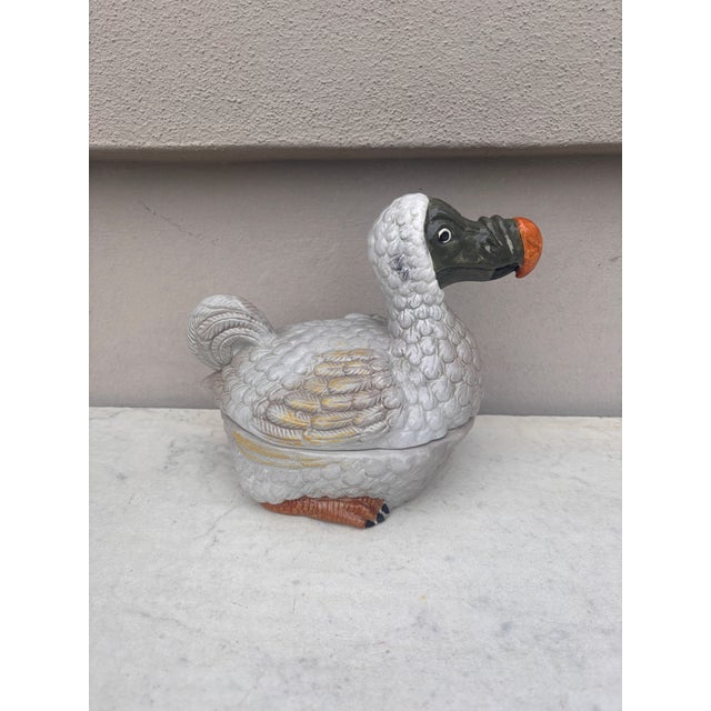 Mid-Century French Majolica Dodo Tureen Michel Caugant For Sale In Austin - Image 6 of 7