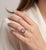 This exquisite Art Deco-style ring features a magnificent 3.17ct Old European cut diamond, boasting a bright H color and...