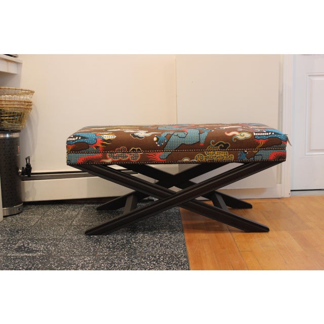 Uttermost Bench in Jim Thompson No. 9 Fabric Chairish