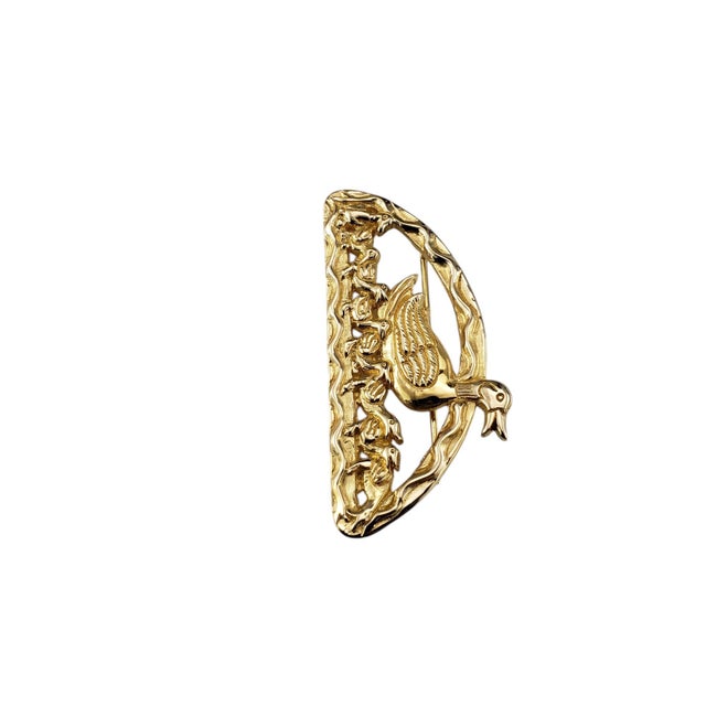 Hand and Hammer DeMatteo Duck Family 14K Yellow Gold Brooch- This delightful brooch featuring a precious family of ducks...