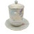 French Antique T&v Limoges Hand Painted Blackberry Condensed Milk Jar With Saucer For Sale - Image 3 of 11