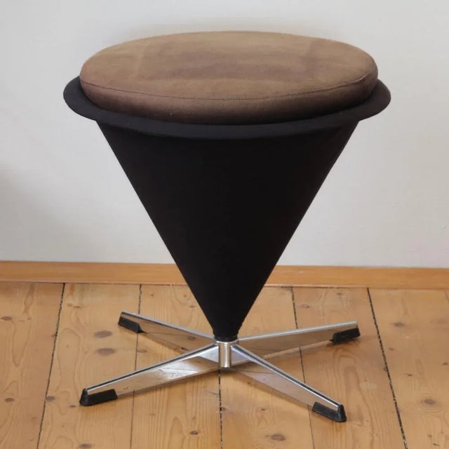 Metal Cone Stool by Verner Panton, 1960s For Sale - Image 7 of 7