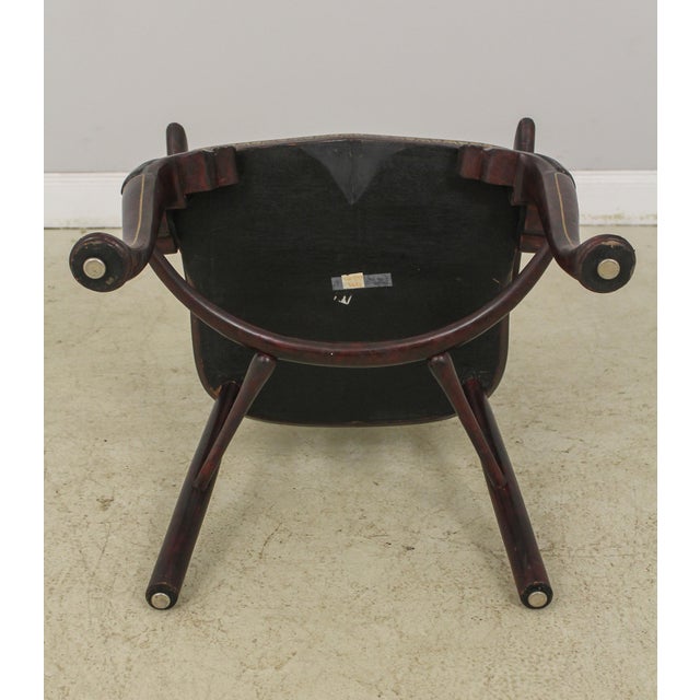 Maitland Smith English Gothic Leather Wrapped Armchair Chairish