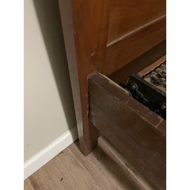 Late 20th Century Late 20th Century Carved Hardwood Twin Bed For Sale - Image 5 of 12