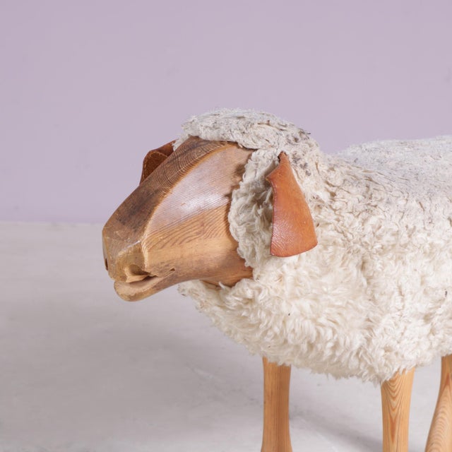 Sheep Sculpture Stool by Peter Krafft Germany, 1960s For Sale - Image 5 of 8