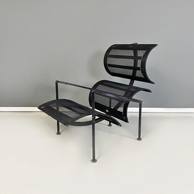Italian Modern Black Signorina Chan Armchairs attributed to Carlo Forcolini for Alias, 1986, Set of 4 For Sale - Image 6 of 18