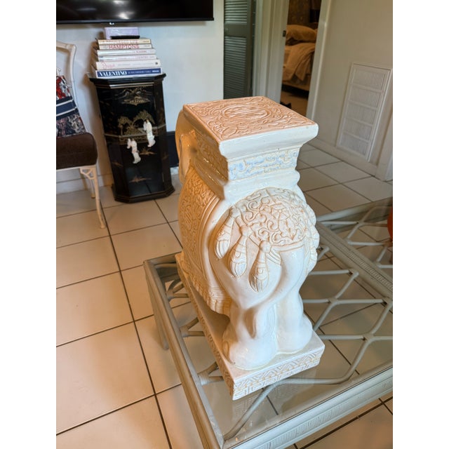 Ceramic Vintage Asian Ceramic Elephant Garden Stool For Sale - Image 7 of 7
