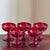 1960s Ruby Red Coupe Glasses - Set of 5 For Sale In Baltimore - Image 6 of 11