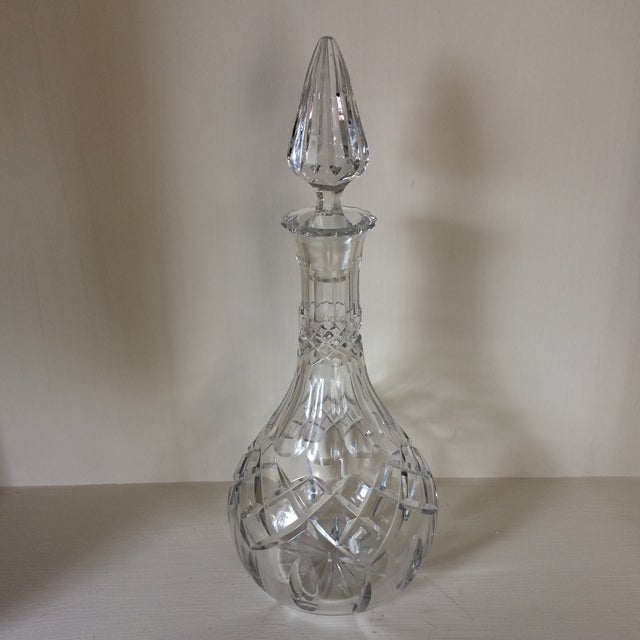Vintage Cut Lead Crystal Decanter With Stopper Chairish