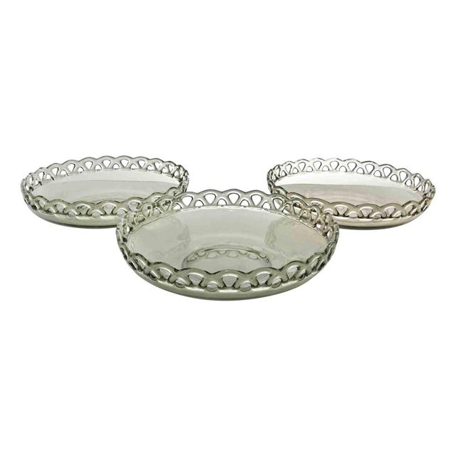 Glass Vintage Italian Art Glass Plates in Beige and Yellow, 1970s, Set of 3 For Sale - Image 7 of 7