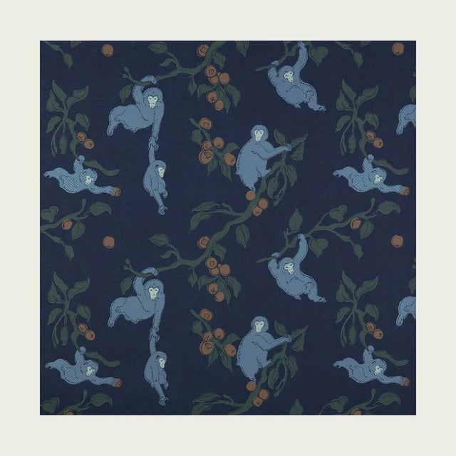 Zak + Fox Saru Wallpaper in Blue, No. Zfsruwc-04, Usa For Sale - Image 4 of 7
