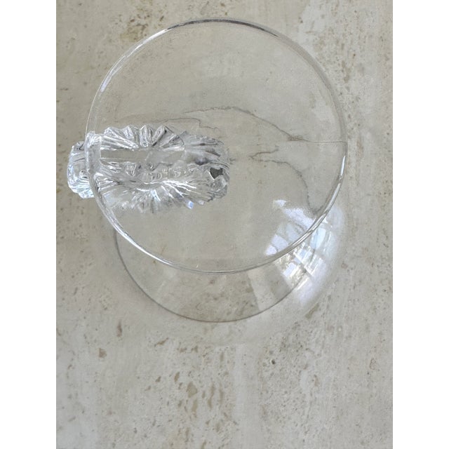 Crystal Flower Stemmed Wine Glasses - Set of 4 For Sale In San Diego - Image 6 of 7