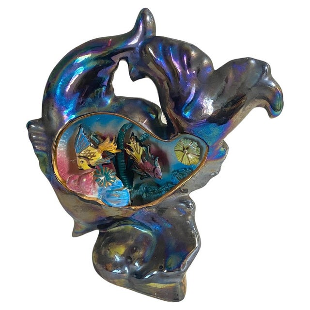 Garniture Shellfish Table Lamp in Ceramic Representing Fishes, 1960s For Sale - Image 14 of 14