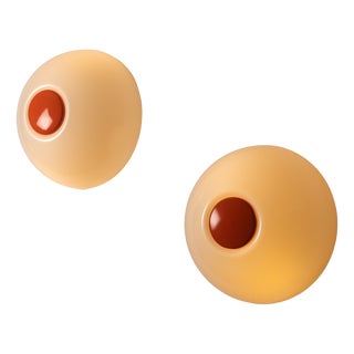 Mushroom Wall Lights by Elio Martinelli, Italy, 1970s, Set of 2 For Sale