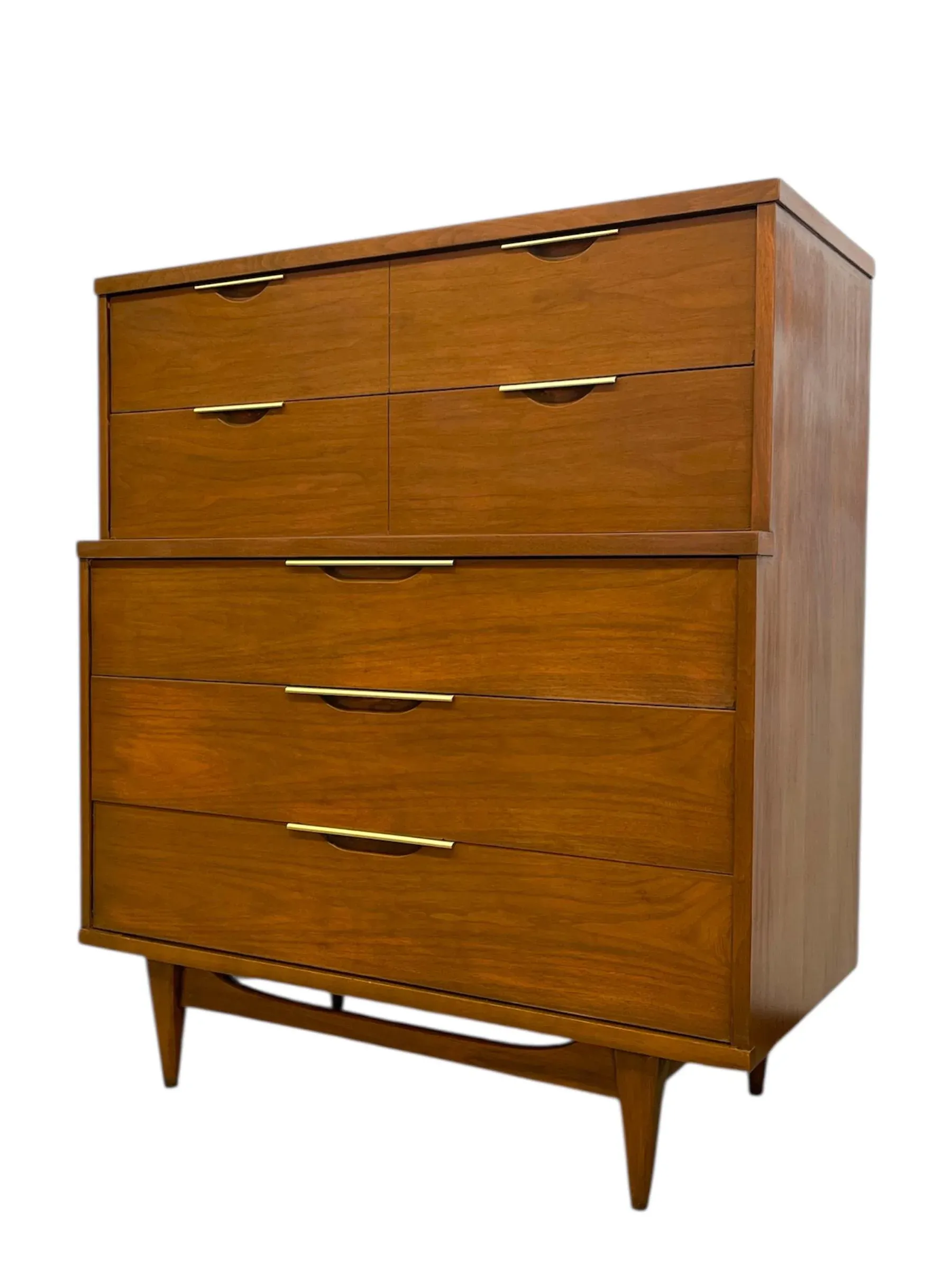 1960s Vintage Mid Century Modern 5 Drawer Dresser - Kent Coffey