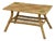 Coffee Table in Rattan and Ceramic attributed to Audoux Minet, 1950s For Sale