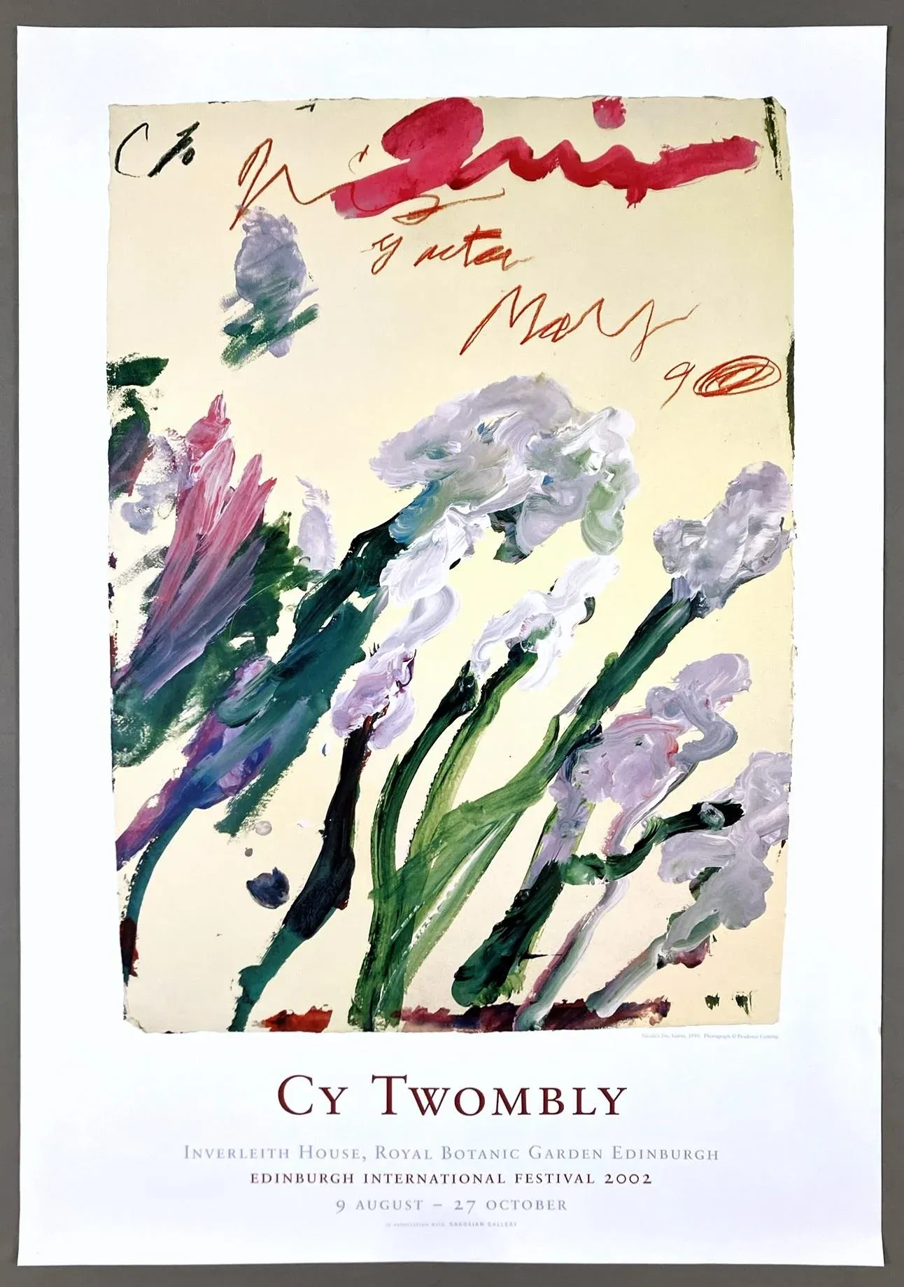Cy Twombly Original 2002 Royal Botanic Garden Edinburgh Exhibition