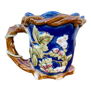 Art Nouveau Floral Majolica Pitcher