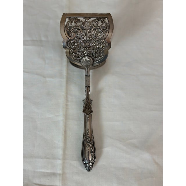 Silver-Plated Asparagus Tongs, 1890s For Sale - Image 3 of 14