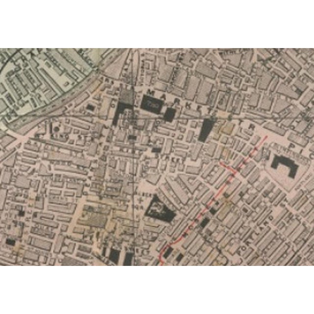 Large Victorian Map of Manchester by George W. Bacon, 1885 For Sale - Image 10 of 12