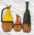 Mid-Century Modern Cast Metal Ewer Bottle Wall Hanging Sculptures, Set of 3, c. Mid 20th Century - Pairs Nicely with Many...