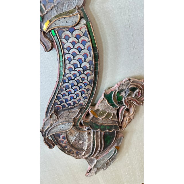 Antique Pair of Thai Naga Sculptures, Circa 1880 For Sale - Image 4 of 11