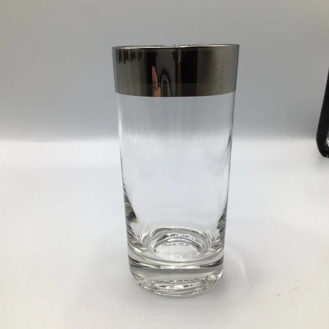 Dorothy Thorpe Dorothy Thorpe Platinum Band Highball Glasses-Set of 12 For Sale - Image 4 of 11