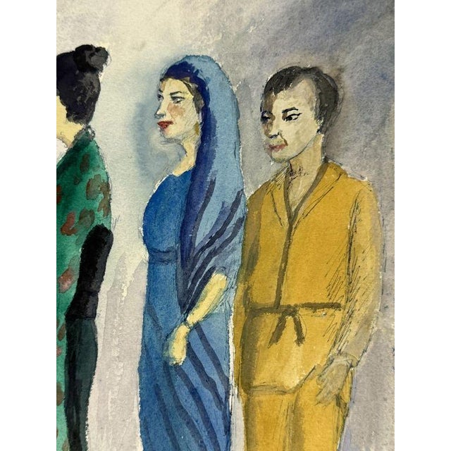 Hildegarde Hume Hamilton, American (1898-1970) gouache and ink on board. Signed and dated 1964 lower left. Hildegard...