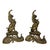 Antique Brass Fireplace 6015 Andirons, 1890s, Set of 2 For Sale - Image 9 of 11