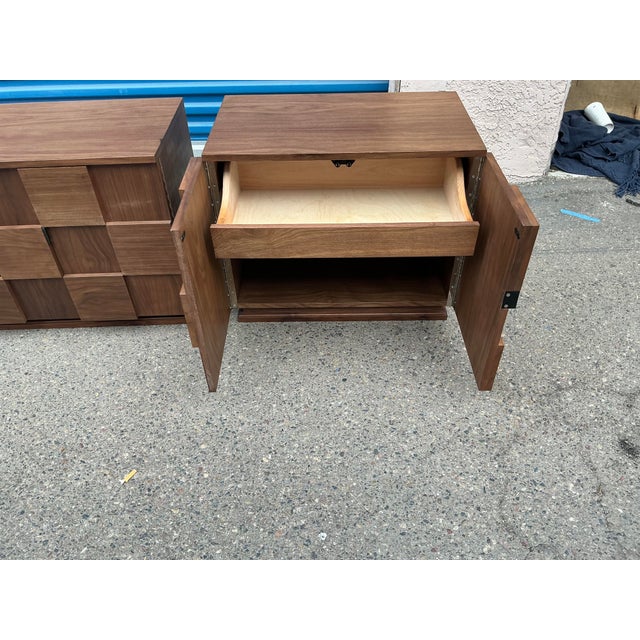 Mid Century Brutalist Style Nightstands - Pair For Sale - Image 17 of 17