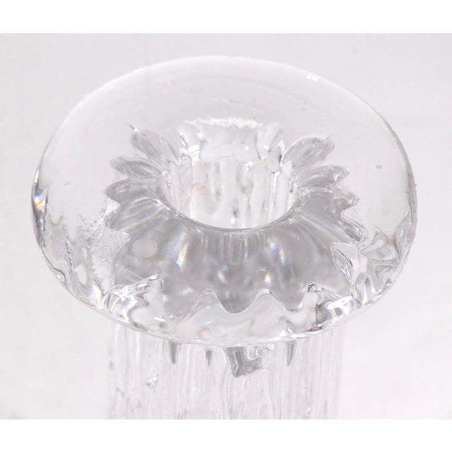 Glass Mid Century Kosta Boda Rurik Icicle Candlestick by Ann Goran Warff 1970's For Sale - Image 7 of 7