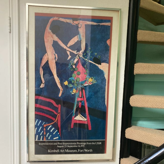 Printmaking Materials Rare 1973 Kimbell Art Museum Impressionist and Post-Impressionist Paintings From the Ussr Exhibition Poster, Matisse "Nasturtiums With the Dance 2" For Sale - Image 7 of 11