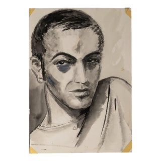 Unknown, Depicting a Mans Face, 20th Century, Paper For Sale