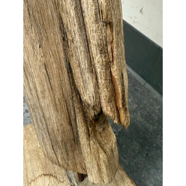 Carved Wooden Buddhist Monk Statue For Sale - Image 12 of 12