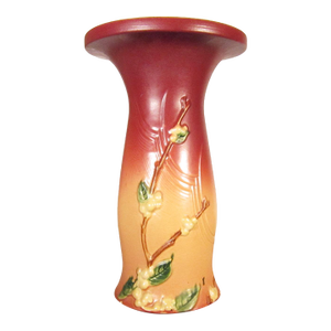 1940s Roseville Brown Snowberry Pottery Jardiniere Pedestal - Base Only