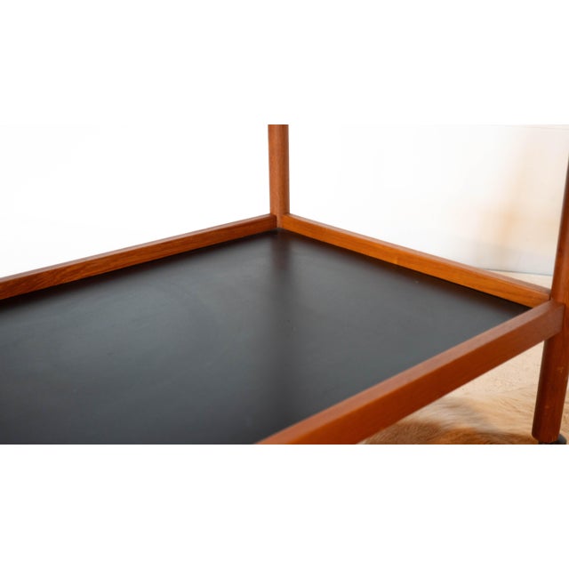 1970s Vintage Danish Dyrlund Teak Bar Cart For Sale In Boston - Image 6 of 12