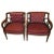 Mid 20th Century Vintage Hollywood Regency Velvet Barrel Back Circle Armchairs - a Pair For Sale - Image 5 of 5
