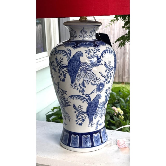 Chelsea House Inc New Blue & White Ginger Jar Lamp - 32" For Sale - Image 4 of 8